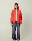 Half Zip Hoodie (Sun Faded Red)